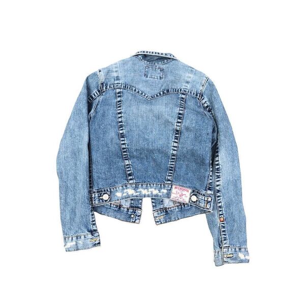 VINTAGE True Religion Jean Jacket JOEY Medium Blue - Picture 2 of 11